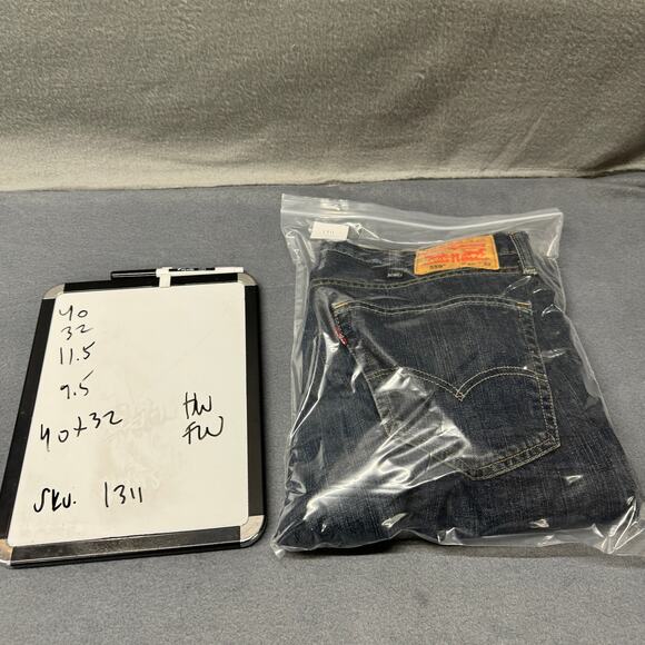 Levi's 559 Jeans Mens 40x32 ACTUAL Relaxed Straight Faded Wash Denim - Picture 9 of 9